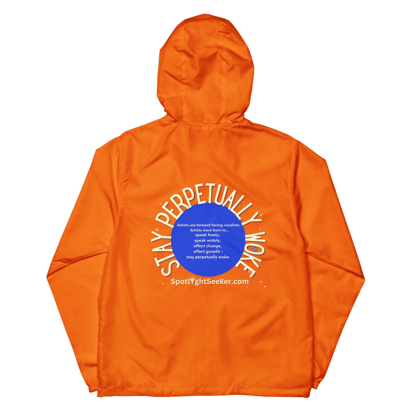 Stay Perpetually Woke' Artist Windbreaker - Embodying creativity, confidence, and artistic expression.