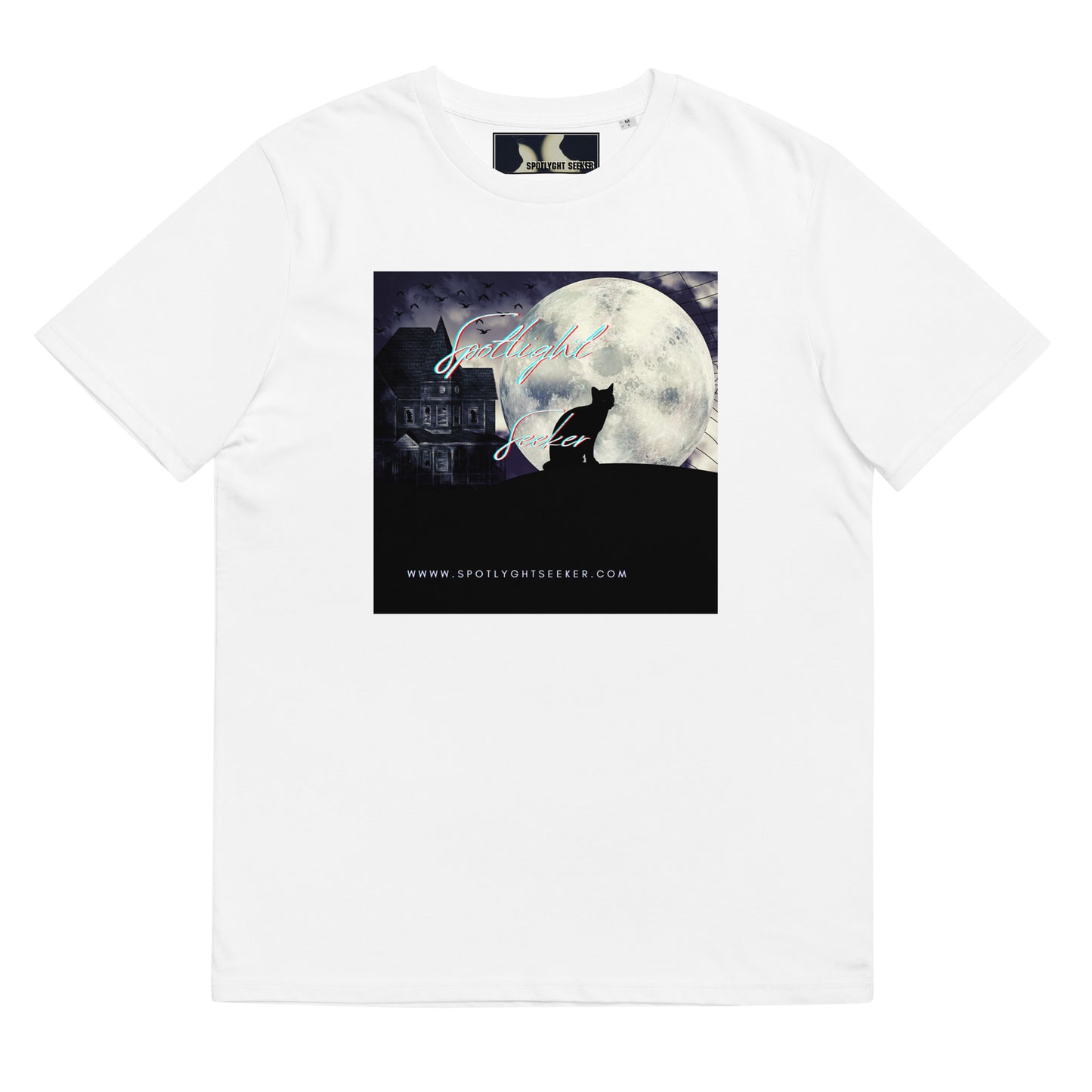 Cat Call Unisex Organic Cotton T-Shirt - Cat Moon