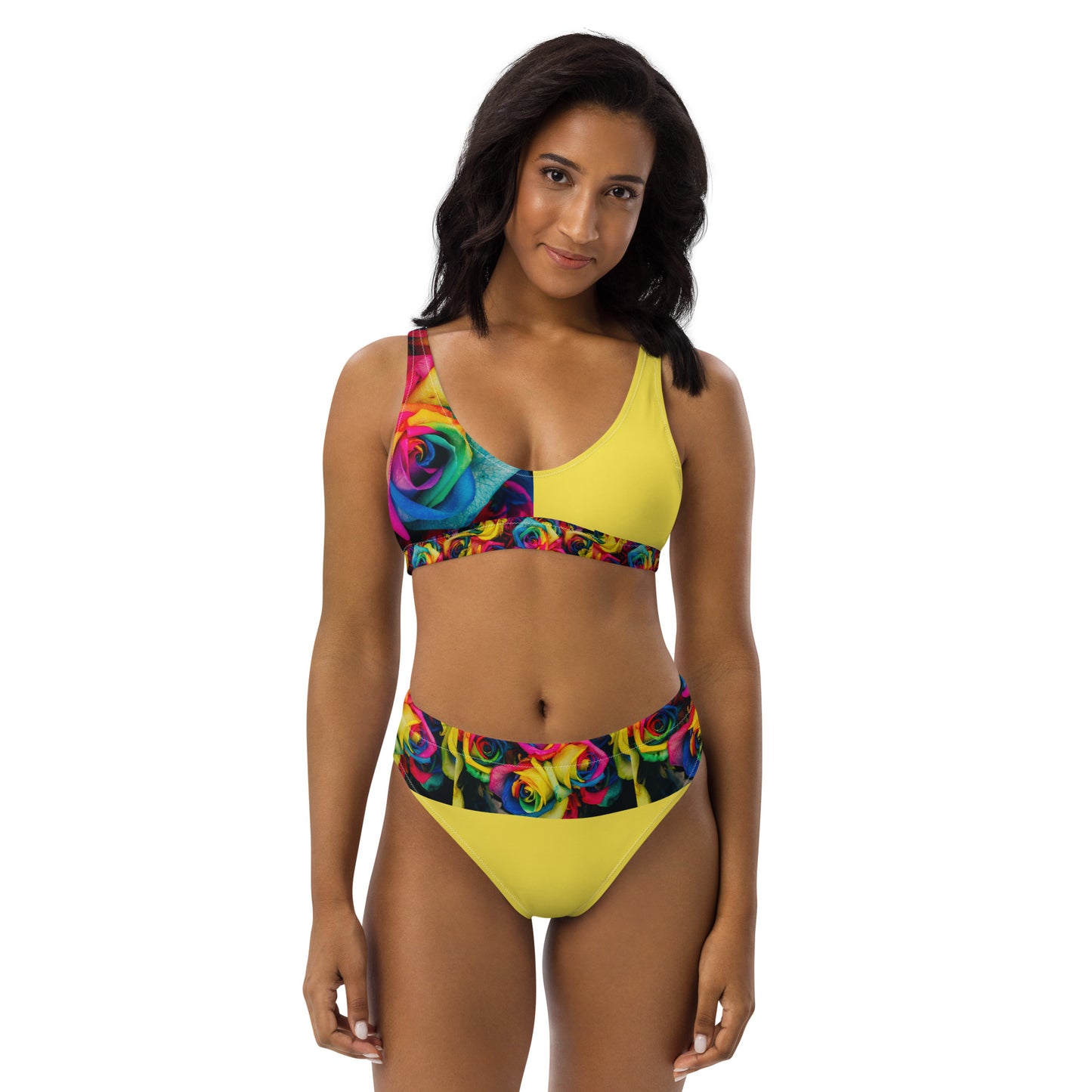 Sunlight & Roses High-Waisted Bikini