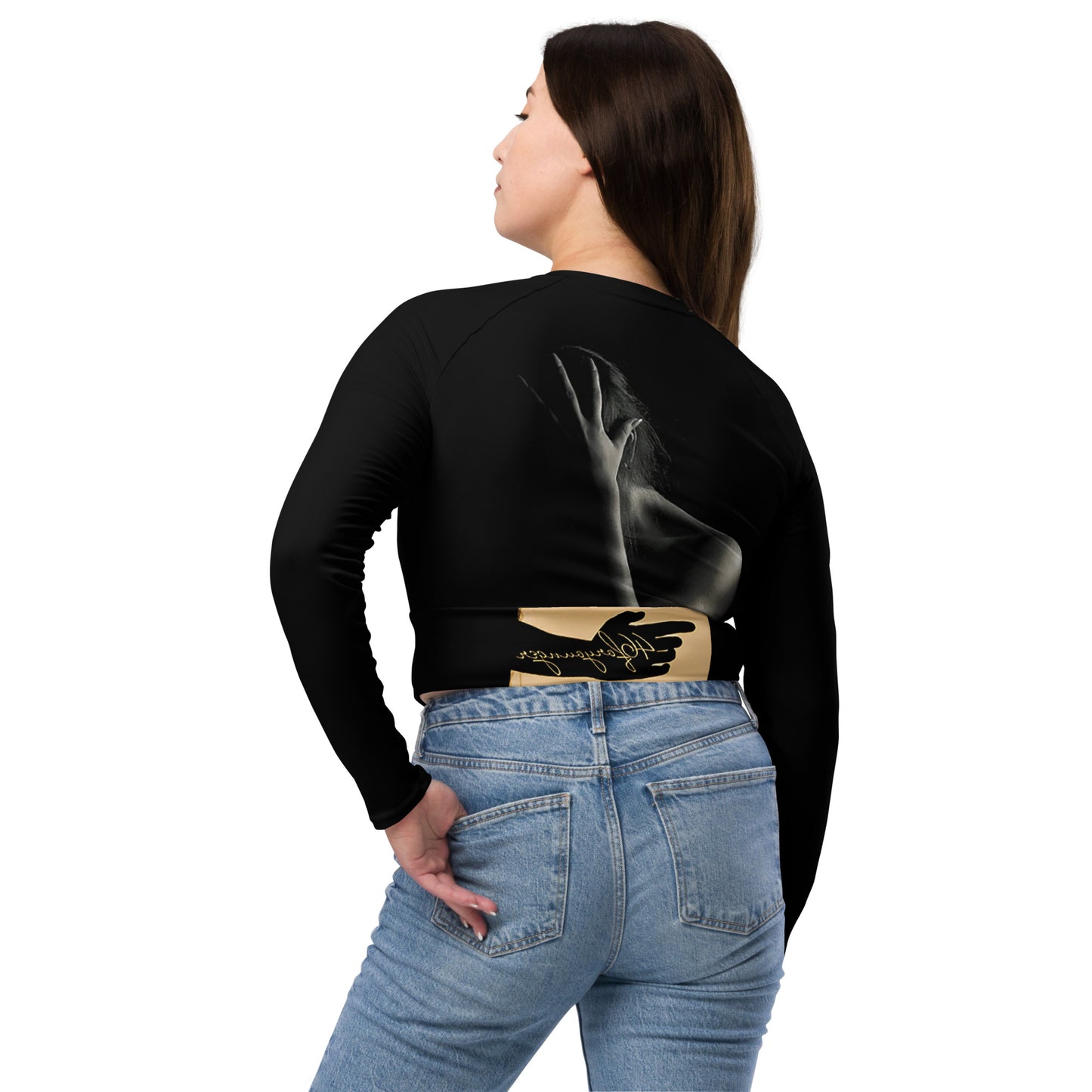 A-Ray of Emotions Long-Sleeve Crop Top - Plus Size