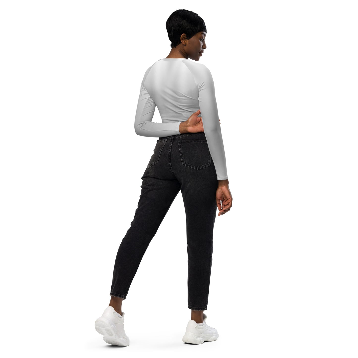 LBS Silver Spotlight Long-Sleeve Crop Top
