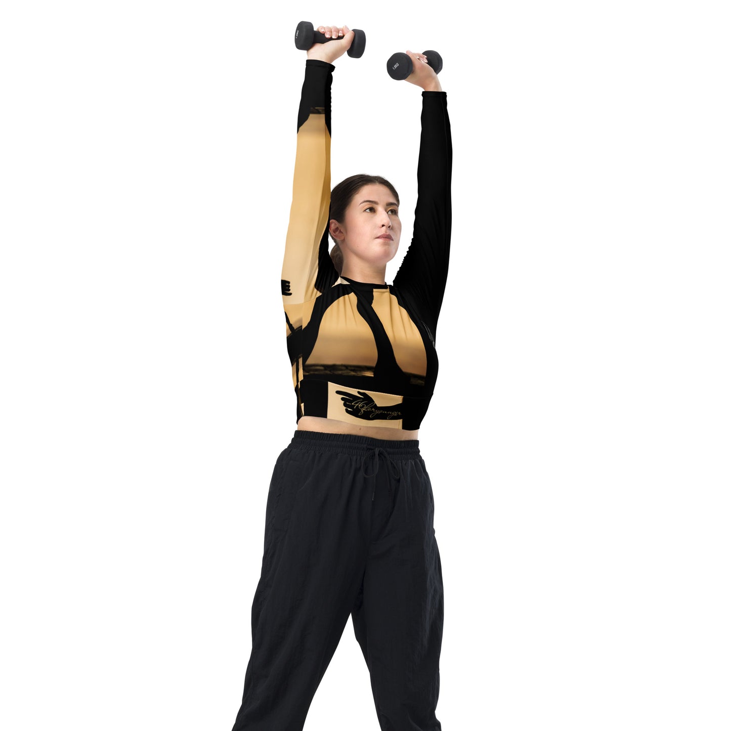 A-Ray of Emotions Long-Sleeve Crop Top - AH - Plus Size