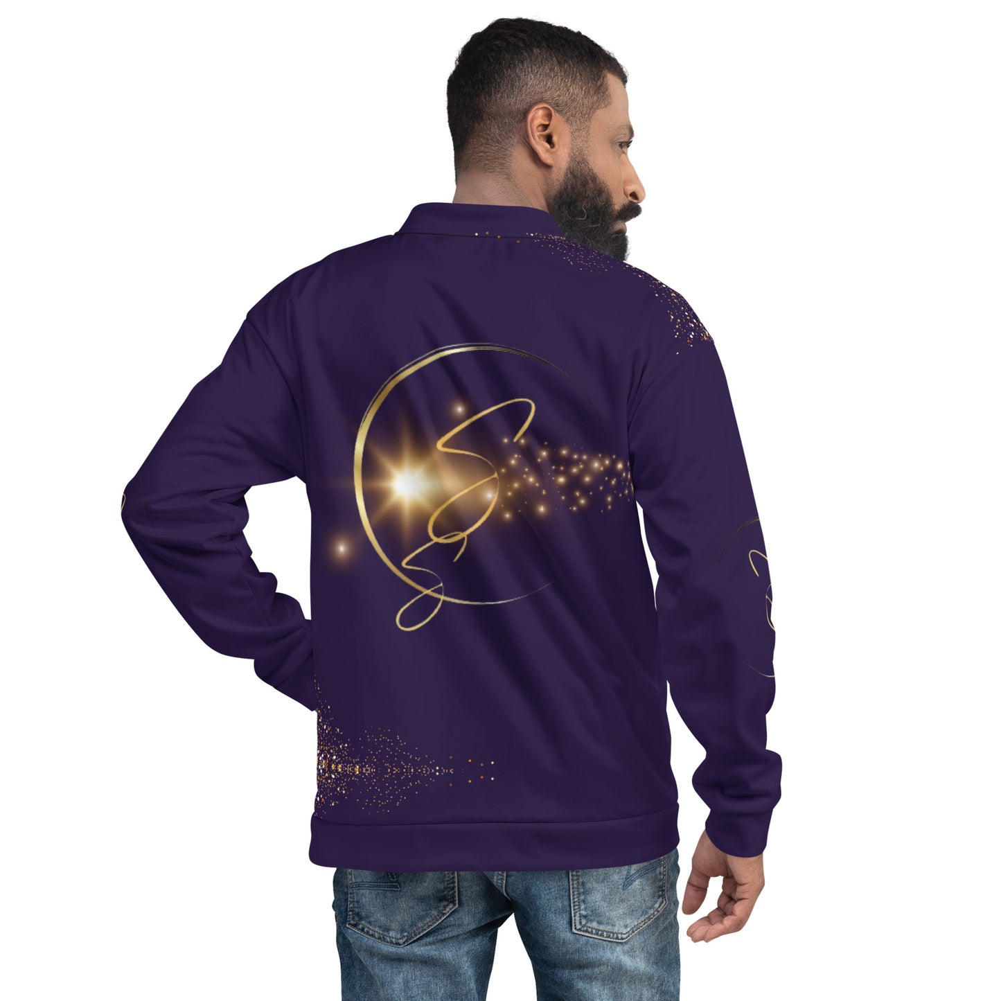 Rebel Artist Unisex Bomber Jacket - Deep Purple