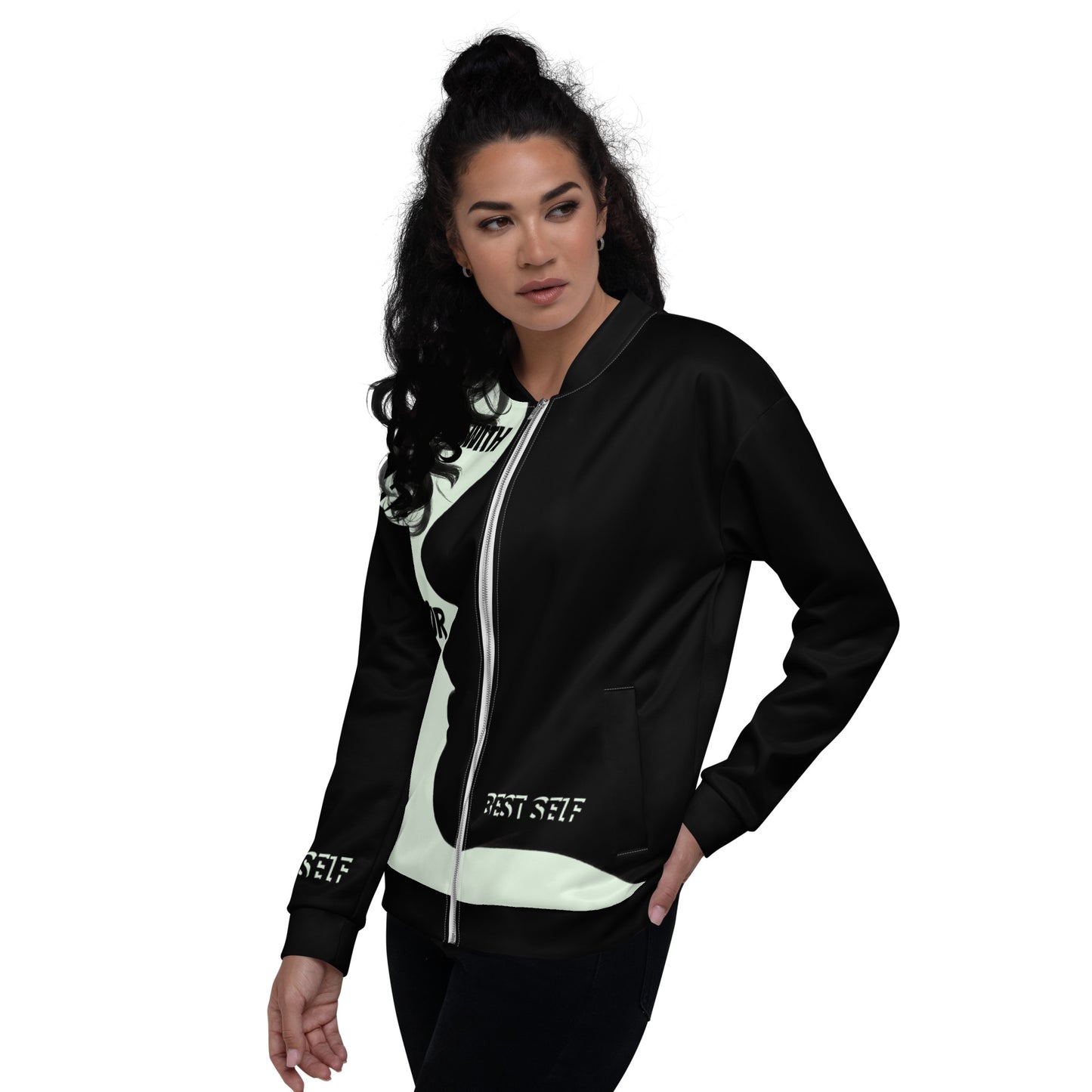 LBS Unisex Bomber Jacket - Honey Dew