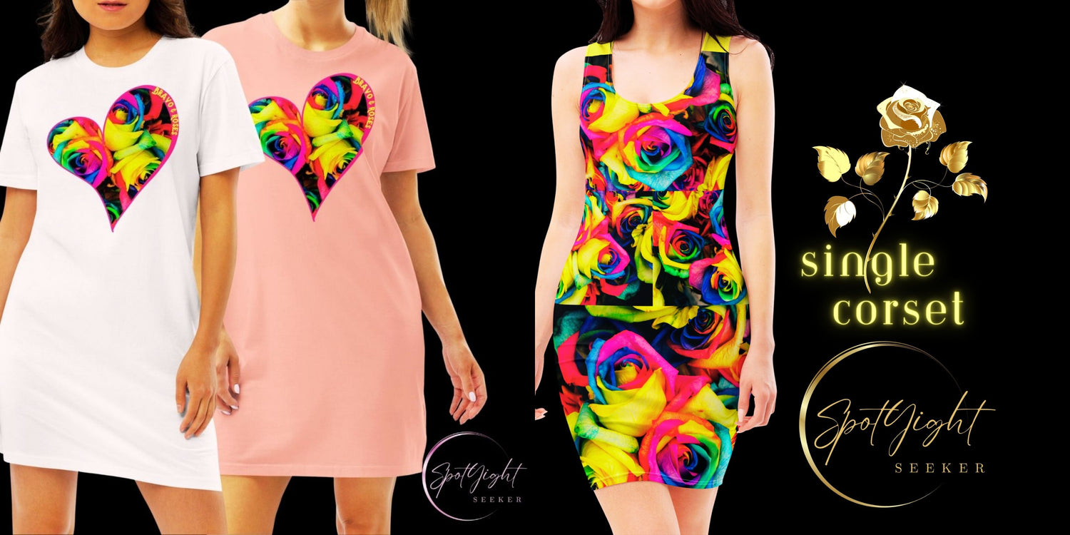 Female Artists, Let your creativity shine and be celebrated with our Sunlight and Moonlight BodyCon Dresses from the Bravo & Roses Collection