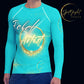 Rebel Artist Men's Rash Guard - Bright Summer Sky