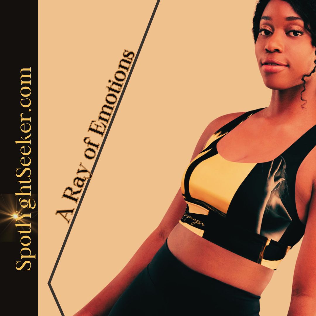 A-Ray of Emotions Sports Bra: Empowering artistic journey, fueling creativity with profound emotions.