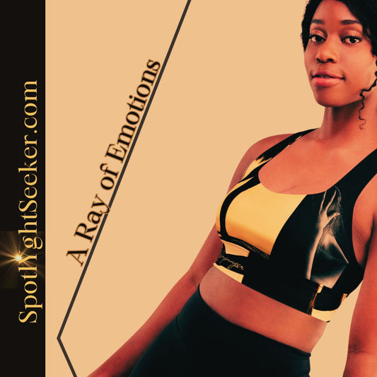 A-Ray of Emotions Sports Bra: Empowering artistic journey, fueling creativity with profound emotions.