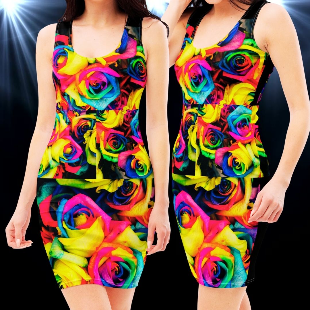 Female Artists, Let your creativity shine and be celebrated with our Sunlight and Moonlight BodyCon Dresses from the Bravo & Roses Collection!  🌙 Moonlight BodyCon Dress: Mesmerize the night with your artistry, capturing hearts and admiration.