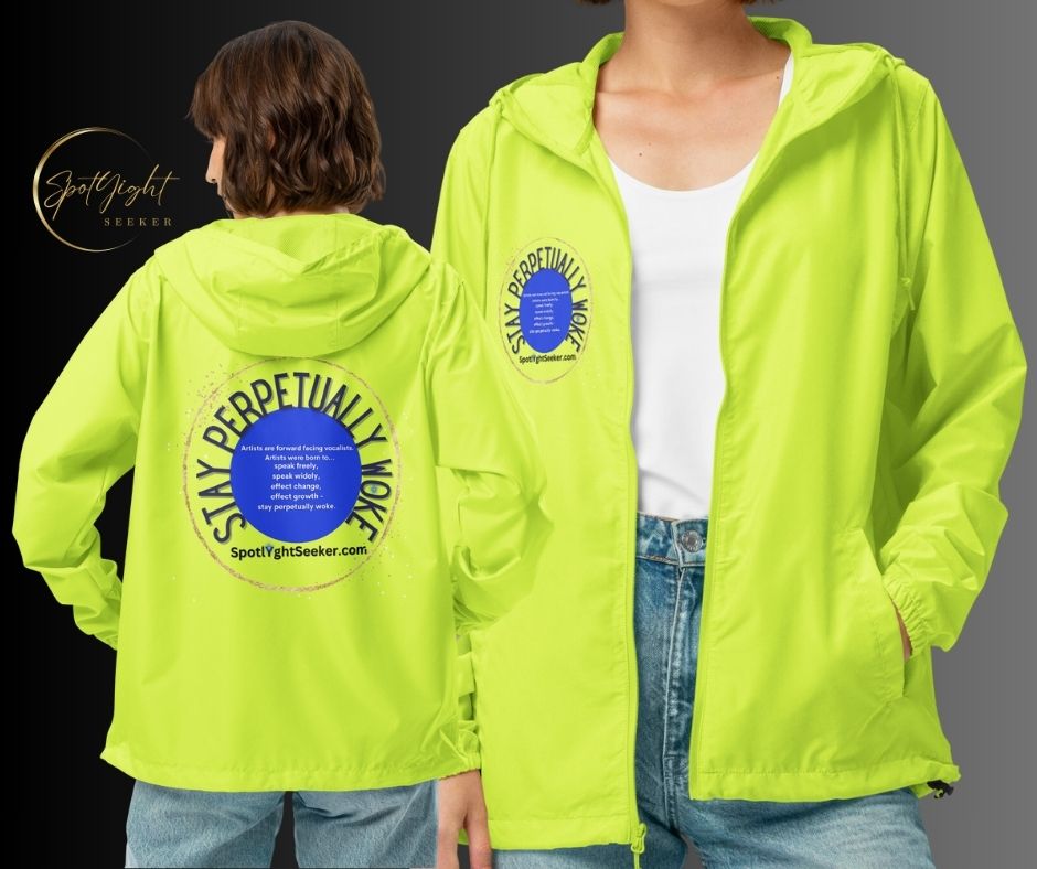 Stay Woke Perpetually Windbreakers - Light Colors by SpotlYght Seeker - The must-have fashion item that radiates positivity.