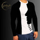 A confident man wearing the LBS Motivate Merch Men's Rash Guard, ready to lead with his best self and set goals for success