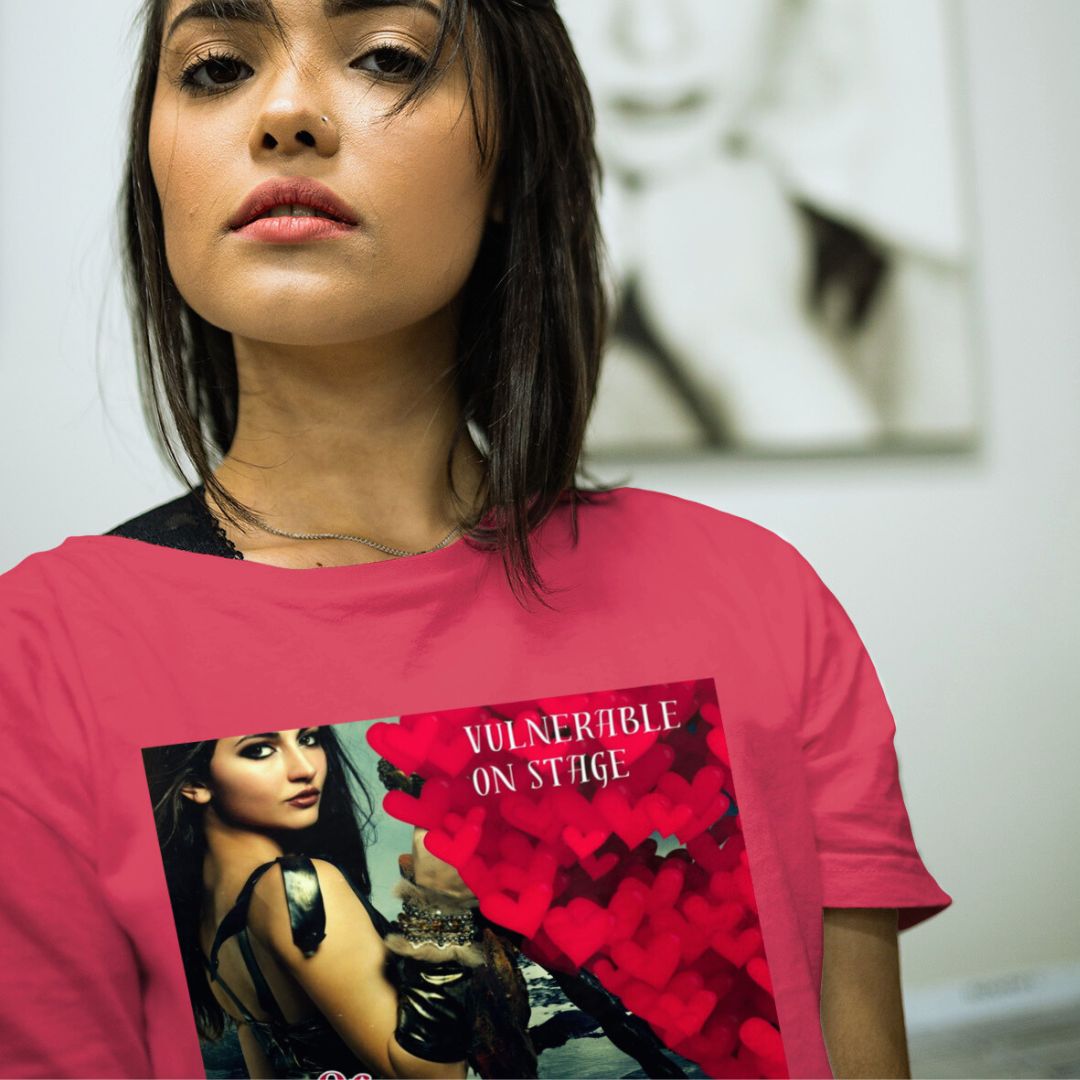 BRFA STARK Vulnerable Artist Unisex Tee - Embrace authenticity and shield yourself from judgment with our empowering tee. Crush negative vibes and own your spotlight with every wear. Rasberry Tee