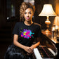 “Stan Me, Artist in Residence” tees featuring paint splatter designs, blending artistic creativity with stan culture. Available in 8 unique styles. Perfect for artists looking to attract fans and gigs.  Black Tee