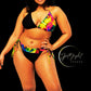 Plus Size Emote Merch from SpotlYght Seeker - from the Bravo and Roses Collection the Moonlight & Roses String Bikini for the Female  Artist because artists deserve praise.