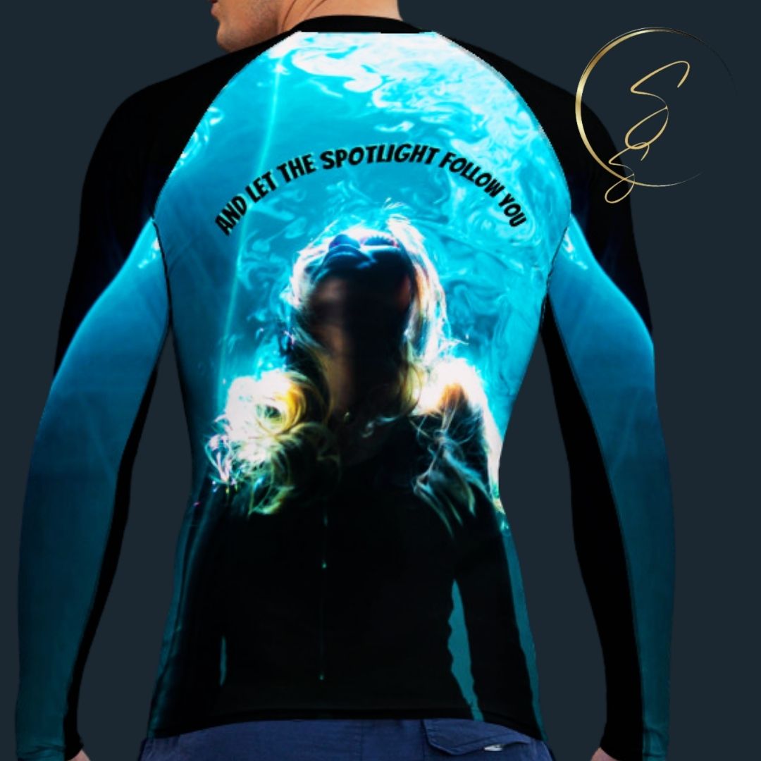 Artists, see yourself in the spotlight Aqua Spotlight Men's Rash Guard