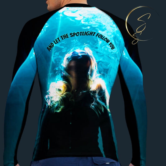Artists, see yourself in the spotlight Aqua Spotlight Men's Rash Guard