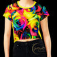 Emote Merch from SpotlYght Seeker - from the Bravo and Roses Collection the Sunlight & Roses Cropped Tee for the Female  Artist because artists deserve praise.