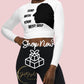 Dynamic Matching Long-Sleeve Crop – Maintain sexy in a bulk fest season with SpotlYght Seeker's design-matched crop top