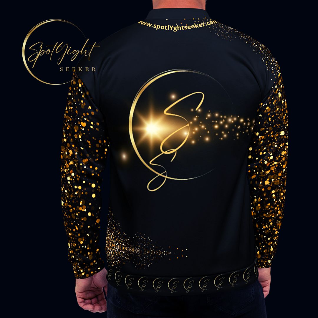 Statement-driven bomber lightweight Jacket, spotlight inspiration for artists