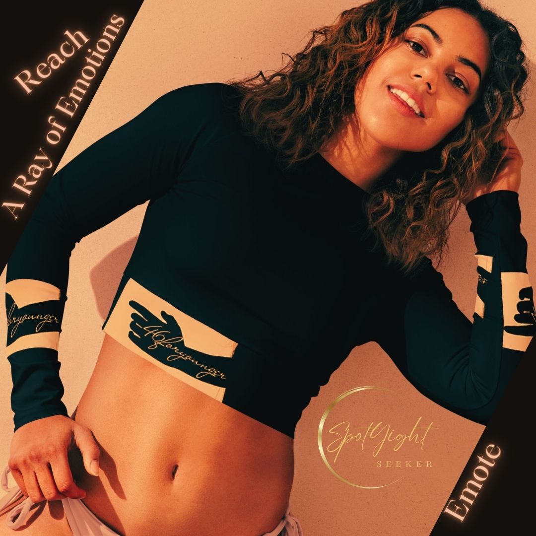 A-Ray of Emotions Long-Sleeve Crop Top - Reach: Inspire and Stretch