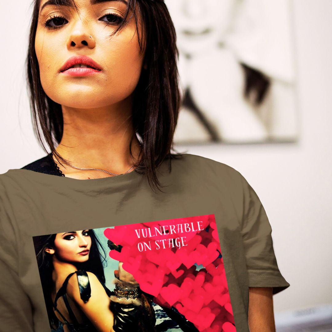 BRFA STARK Vulnerable Artist Unisex Tee - Embrace authenticity and shield yourself from judgment with our empowering tee. Crush negative vibes and own your spotlight with every wear. Army Tee