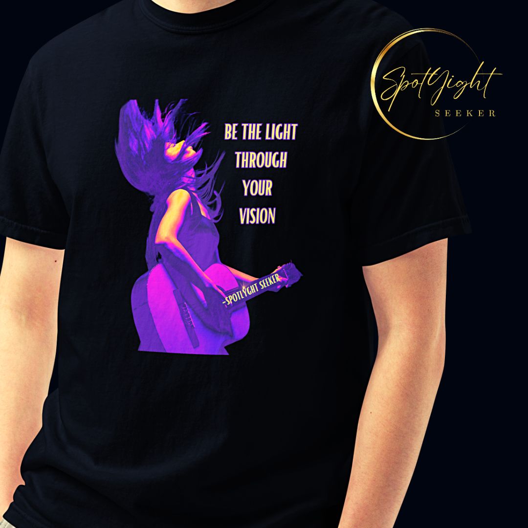For the male artist - 'Be the Light' inspirational t-shirts ✨🎨, designed to ignite creativity and illuminate your path.