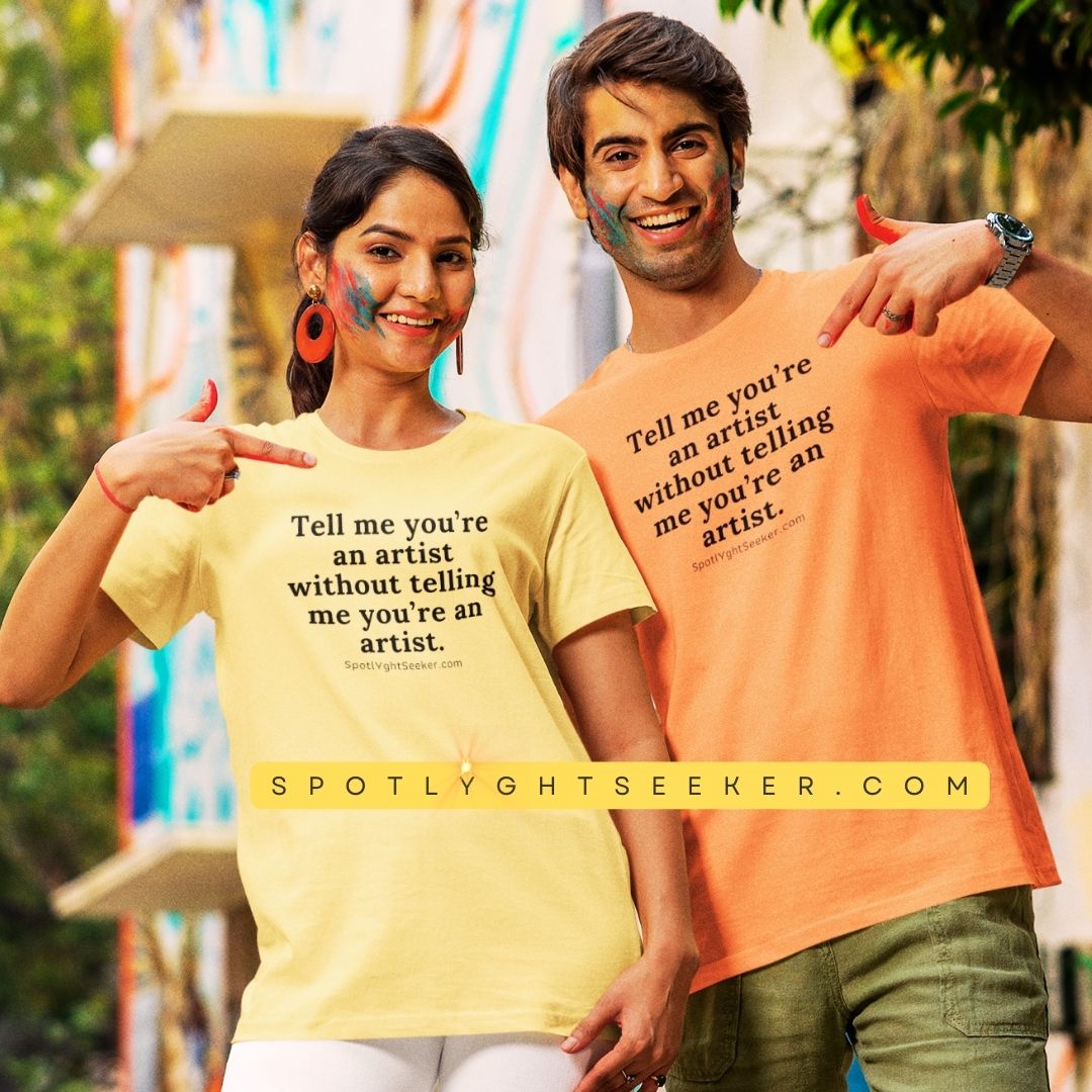 Tell 'Em/Fan Heavyweight Unisex T-Shirt w/Signature SpotlYght Tags - Yellow