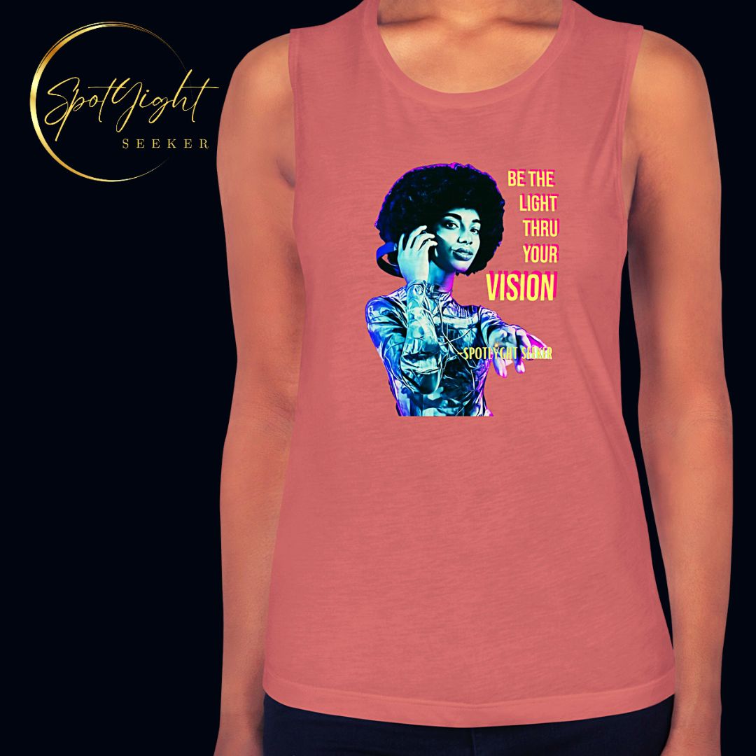 For the female artist - 'Be the Light' inspirational tank tops ✨🎨, designed to ignite creativity and illuminate your path..