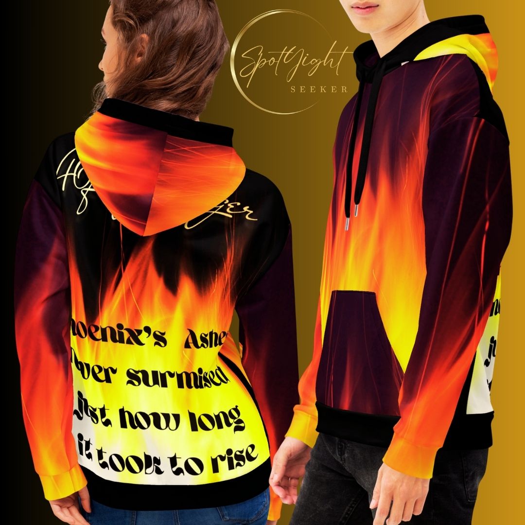 SpotlYght Seeker Artist on Fire Merch - A bold and empowering 46 Fan collection piece to ignite your journey and rise like a Phoenix. 🌟