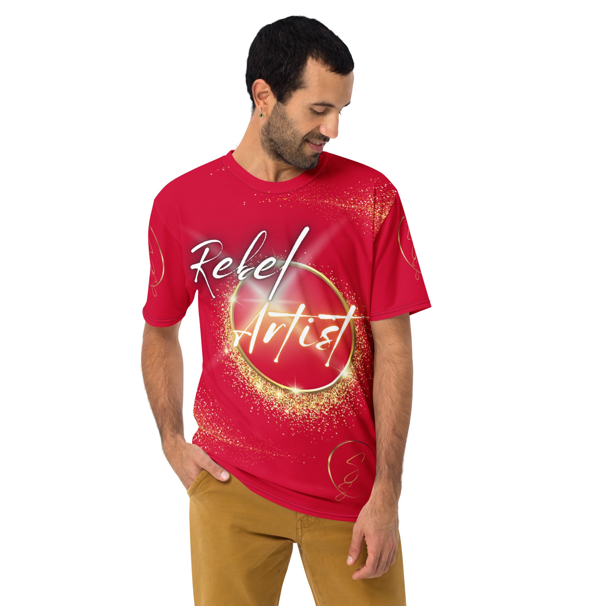 Discover the Essence of Artistic Rebellion: Introducing the Rebel Artist Men's T-Shirt by SpotlYght Seeker. Embrace the unique journey of artists carving their distinctive paths, often misunderstood as rebellious. In reality, these creators are visionary trailblazers, propelling society towards an uncharted future. 