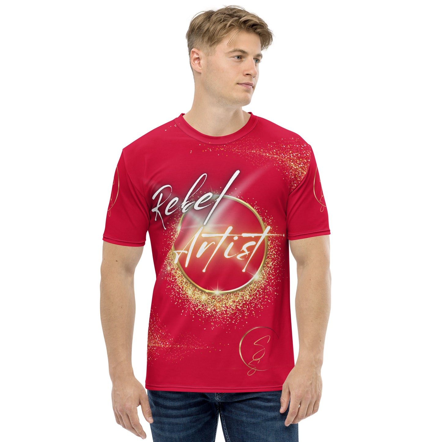 Discover the Essence of Artistic Rebellion: Introducing the Rebel Artist Men's T-Shirt by SpotlYght Seeker. Embrace the unique journey of artists carving their distinctive paths, often misunderstood as rebellious. In reality, these creators are visionary trailblazers, propelling society towards an uncharted future. 