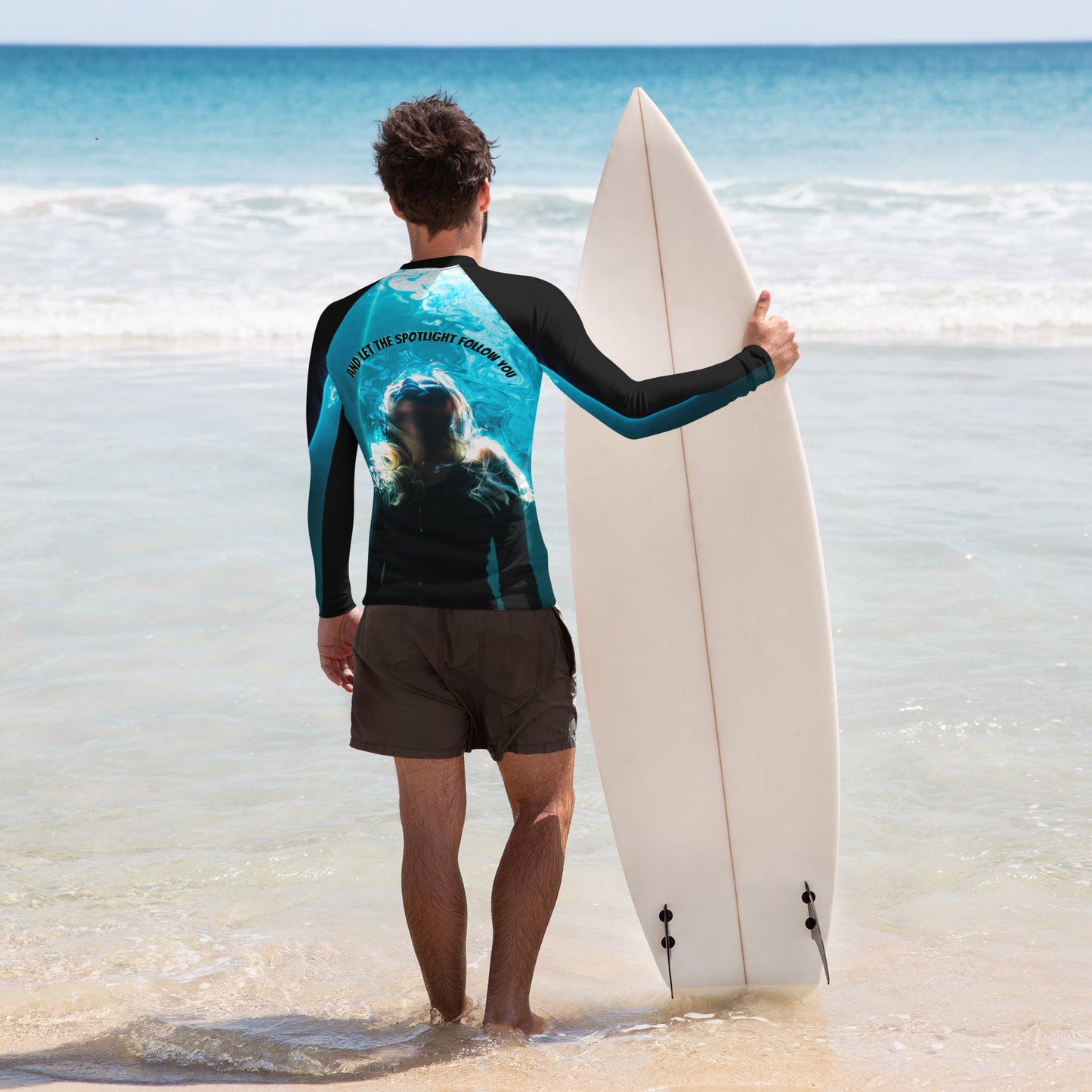 Artists, see yourself in the spotlight Aqua Spotlight Men's Rash Guard