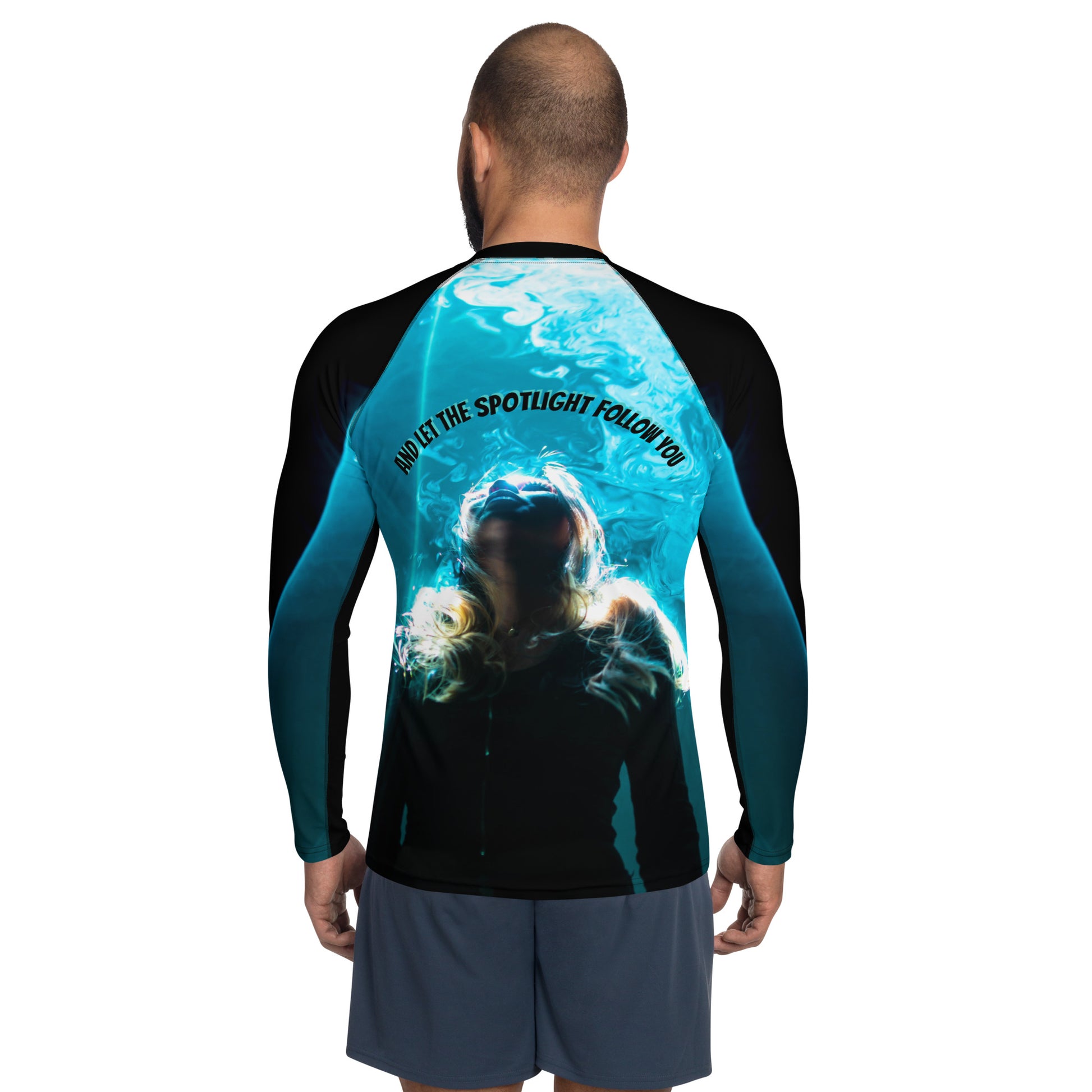 Artists, see yourself in the spotlight Aqua Spotlight Men's Rash Guard