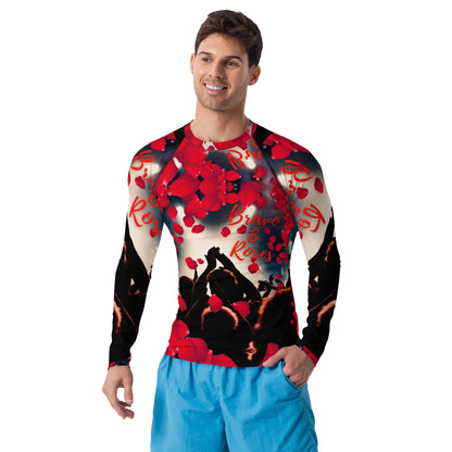 Emote Merch from SpotlYght Seeker - Bravo and Roses dynamic Rash Guard for the Male  Artist because artists deserve praise.