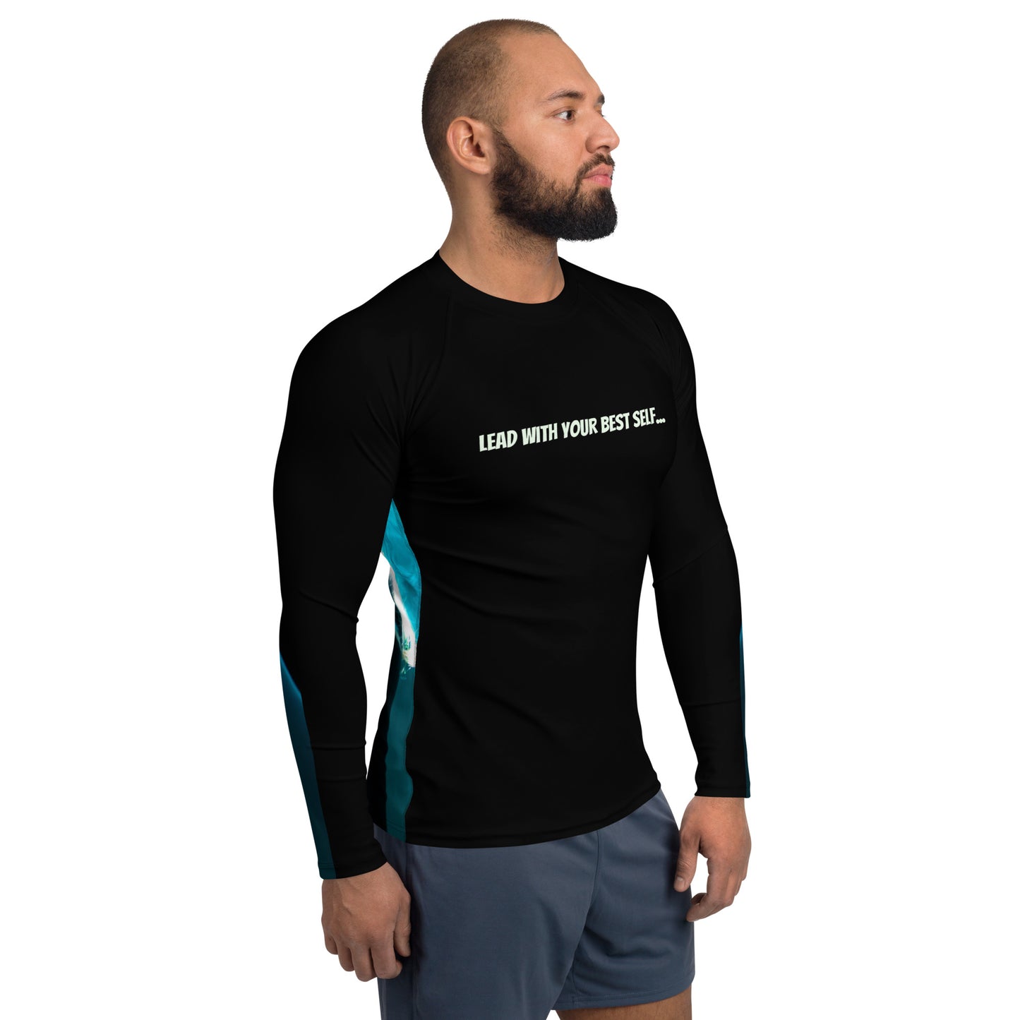 Artists, see yourself in the spotlight Aqua Spotlight Men's Rash Guard