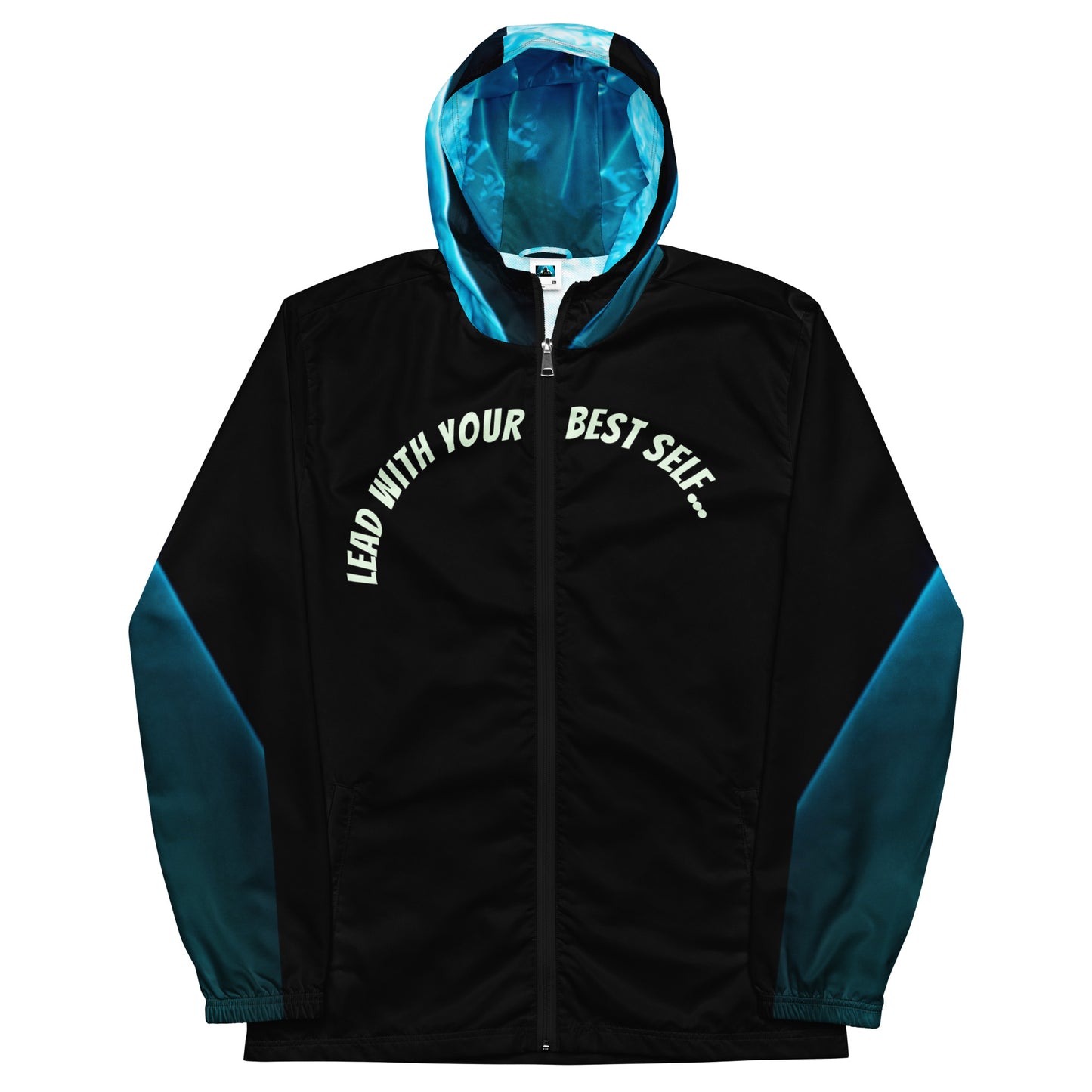 See yourself in the spotlight Male Artist LBS Men's Aqua Spotlight Windbreaker