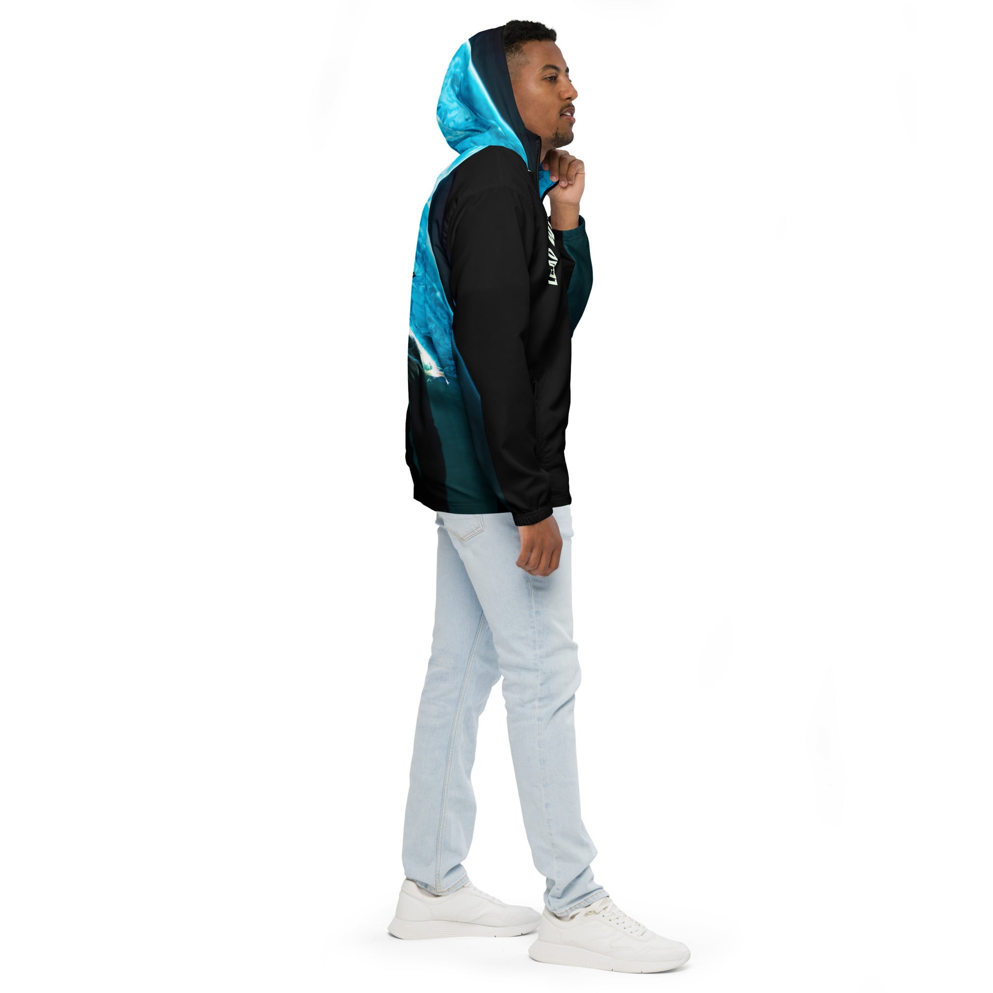 See yourself in the spotlight Male Artist LBS Men's Aqua Spotlight Windbreaker
