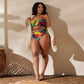Plus Size Emote Merch from SpotlYght Seeker - from the Bravo and Roses Collection the Moonlight & Roses  High-Waisted Bikini for the Female Artist because artists deserve praise.