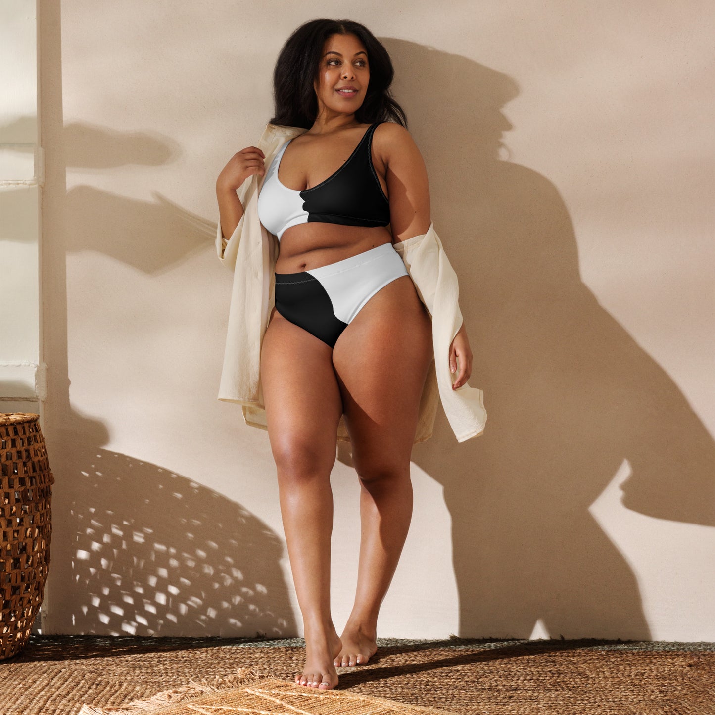 LBS Motivate Merch High-Waisted Bikini - Set Goals, Own the Spotlight - Your key to success and spotlight-worthy confidence! Plus Size