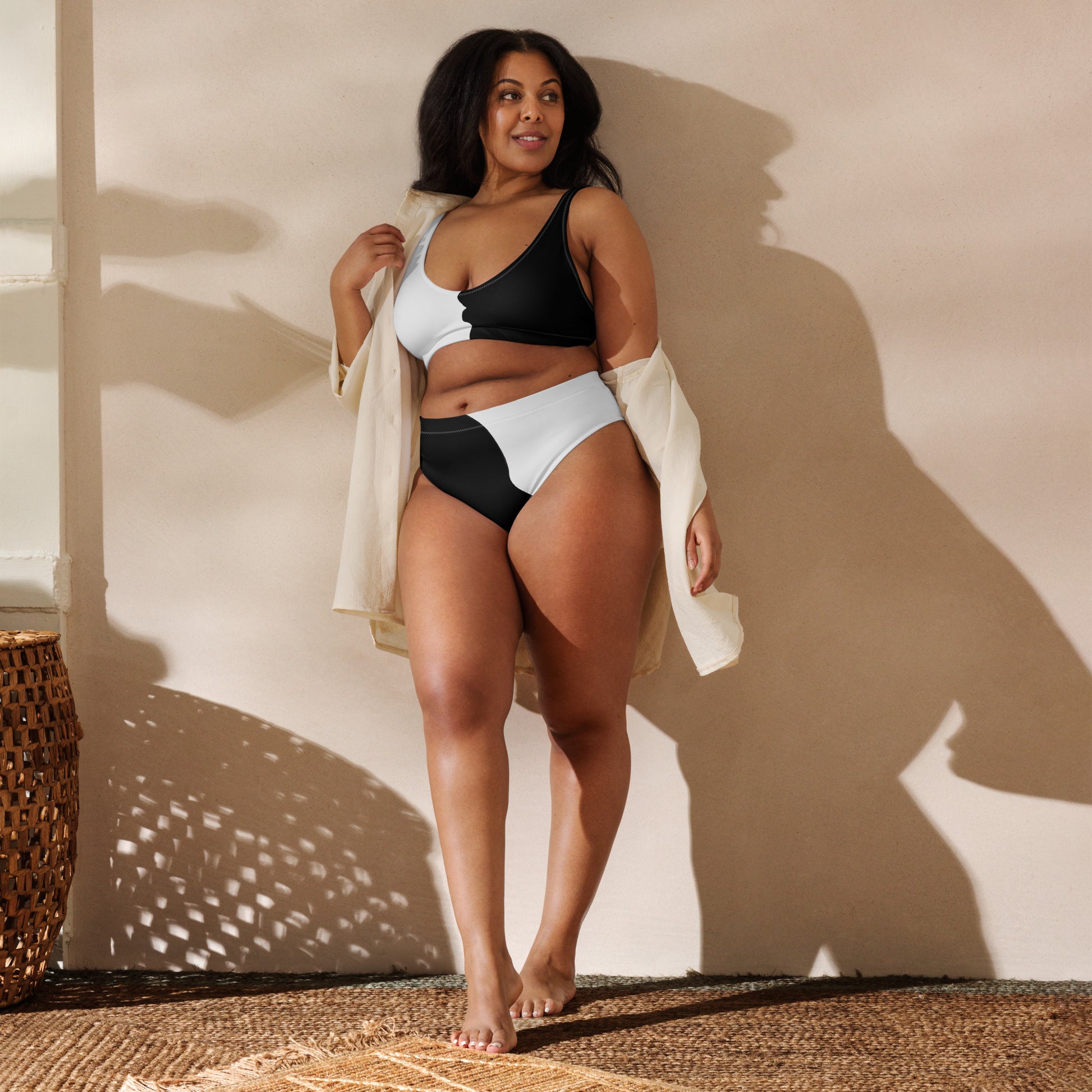 LBS Motivate Merch High-Waisted Bikini - Set Goals, Own the Spotlight - Your key to success and spotlight-worthy confidence! Plus Size