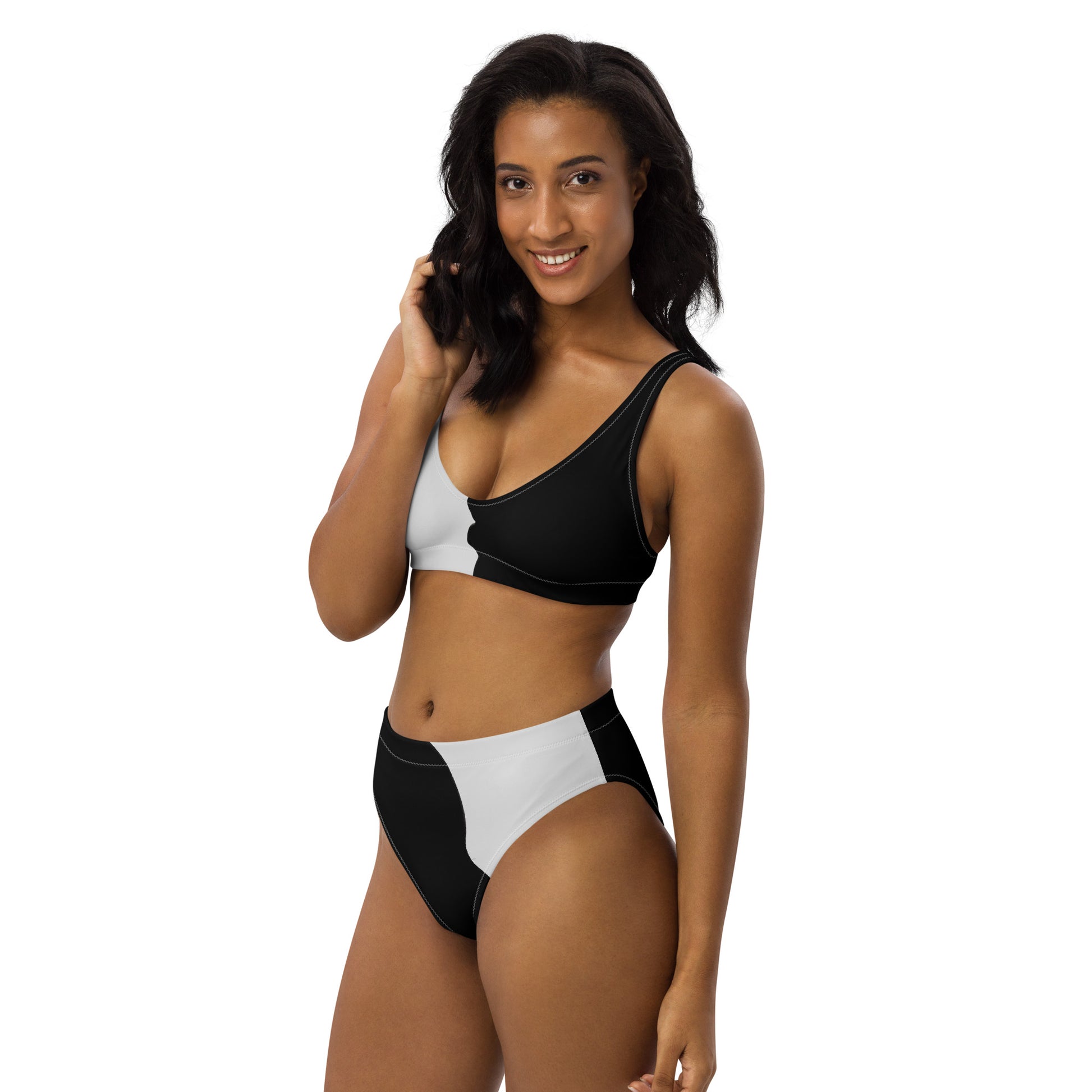 LBS Motivate Merch High-Waisted Bikini - Set Goals, Own the Spotlight - Your key to success and spotlight-worthy confidence!