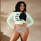 Dynamic Long-Sleeve Crop – Maintain sexy in a bulk fest season with SpotlYght Seeker's design-matched  mint crop top.