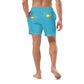 Bright Summer Sky Rebel Artist Swim Trunks - Colorful swim trunks capturing attention and style, designed for artists seeking recognition and self-expression.