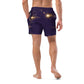 Deep Purple Rebel Artist Swim Trunks - Rich deep purple swim trunks, embodying regal rebellion and ambition for the artist ready to elevate to top tier.