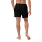 LBS Men's Swim Trunks - Stylish and confident male artist wearing vibrant swim trunks by SpotlYght Seeker