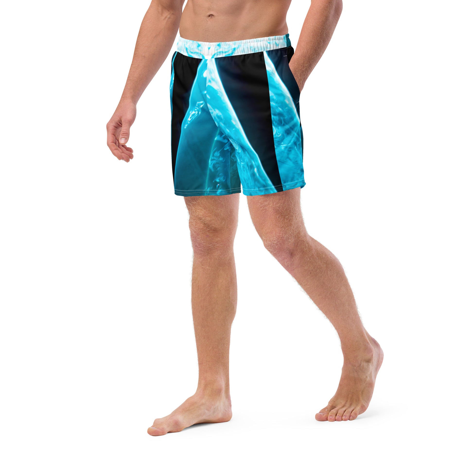 Men's Aqua Spotlight Swim Trunks will give you just the experience you need to see yourself in the spotlight and look good while doing so!