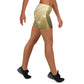 Female artist shine bright in the spotlight while rocking your Gold Spotlyght Short Shorts.  Elevate your style and confidence with our statement fashion for artists.
