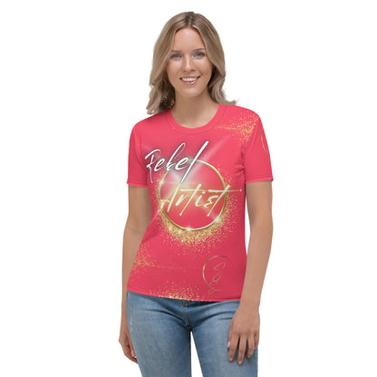 🎨 Unleash Your Rebel Spirit: Female Artist’s Radical Red T-Shirt! 🔥👩‍🎨 Don't miss out – Be a Rebel Artist! 🔥🎨