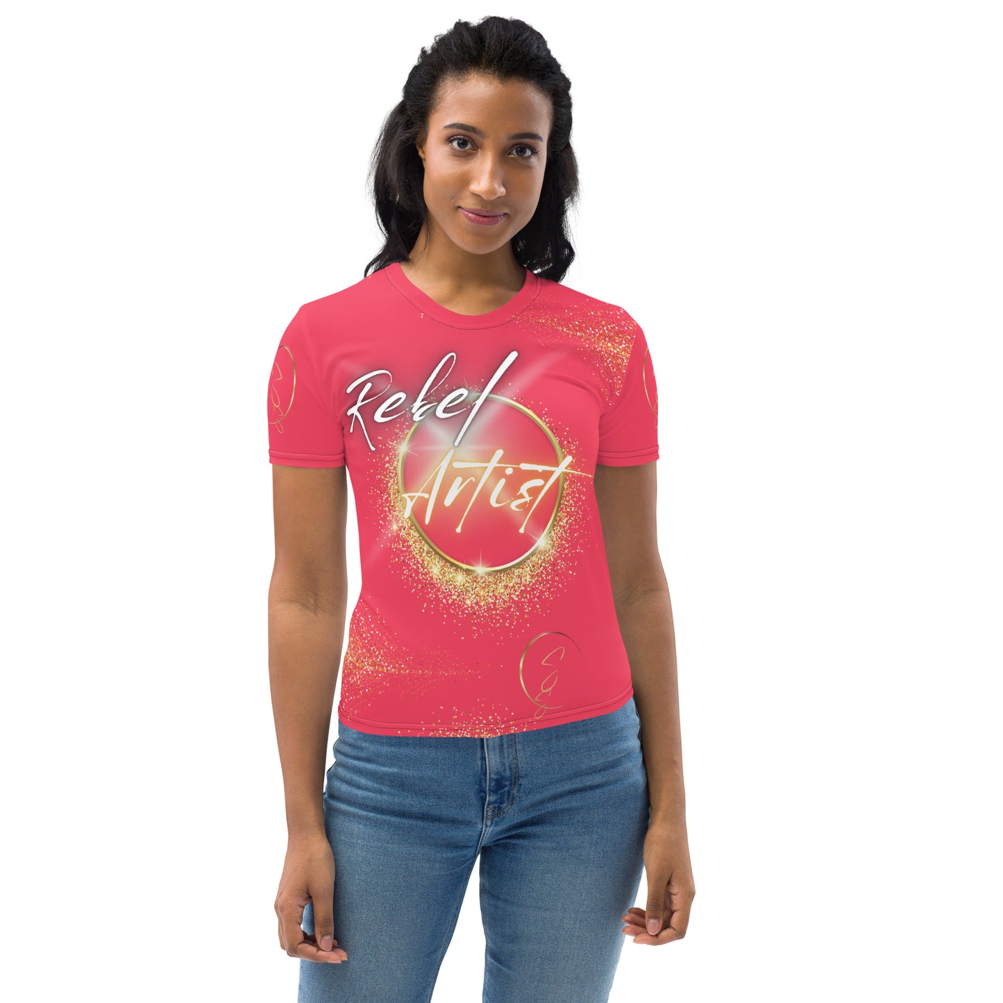 🎨 Unleash Your Rebel Spirit: Female Artist’s Radical Red T-Shirt! 🔥👩‍🎨 Don't miss out – Be a Rebel Artist! 🔥🎨
