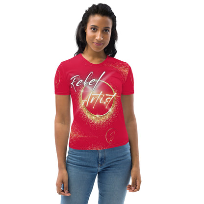 Rebel Artist Women's T-Shirt - Crimson